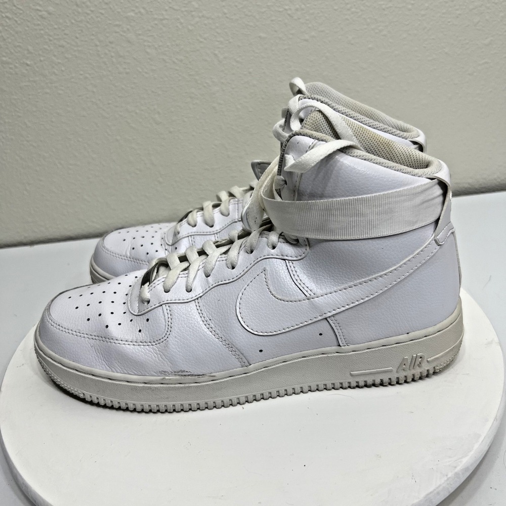 Nike Air Force 1 High Triple White Men's Size 11.5 / 315121-115 - Picture 3 of 13